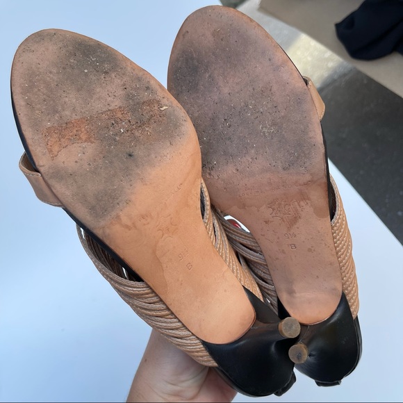 Loeffler Randall Black & Tan Leather Ankle… - Picture 9 of 13